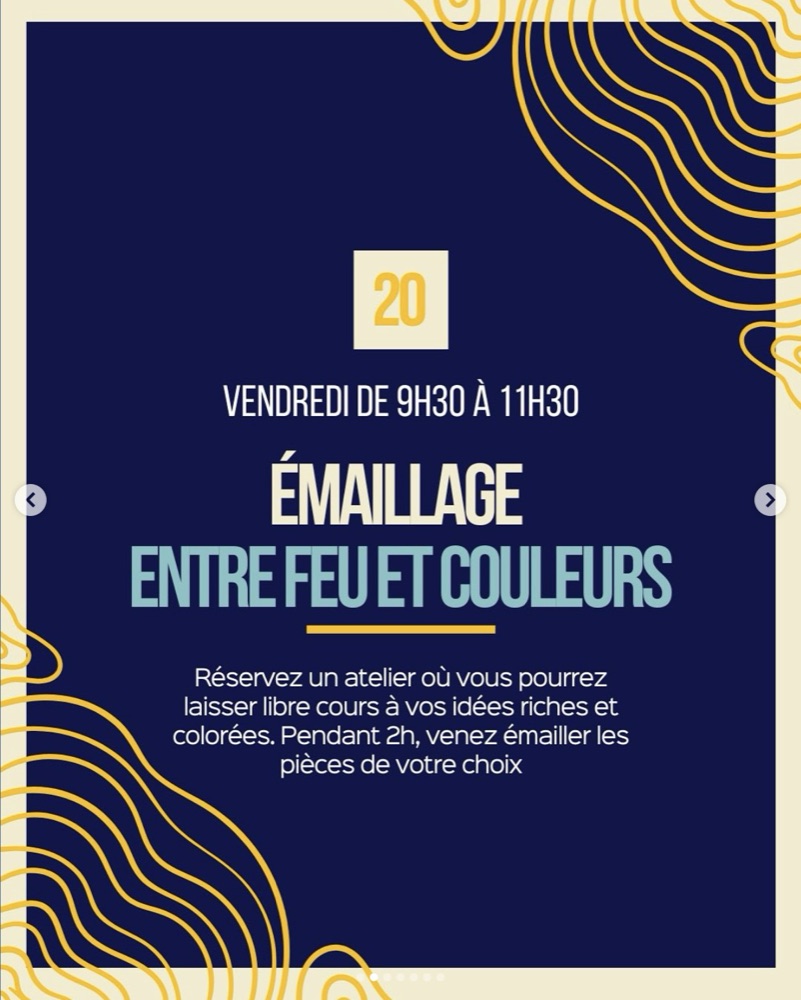 Visuel de l’atelier Émaillage « Entre feu et couleurs »